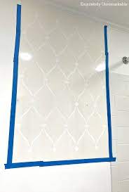 how to stencil a bathroom wall