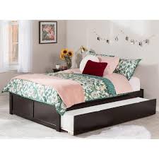Afi Concord Queen Bed With Footboard And Twin Extra Long Trundle In Espresso