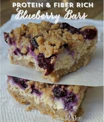 For a riff on these nutritious bars, try out homemade larabars recipe too! Protein Fiber Rich Blueberry Bars Protein Baking High Fiber Snacks High Protein Recipes