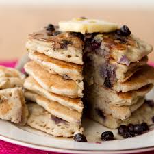 vanilla blueberry buckwheat pancakes