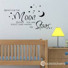 Moon And Stars Wall Quote Decal Moon