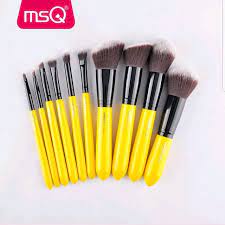 msq 10pcs pro makeup brushes set angle