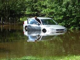 post is a flooded car totalled