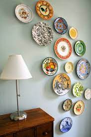 how to use plates to decorate the