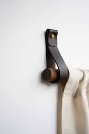 Leather Curtain Rod Bracket With Brass