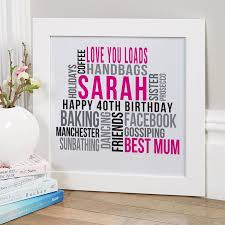 personalised 40th birthday gifts of