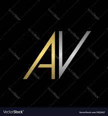 Av letters logo Royalty Free Vector Image - VectorStock