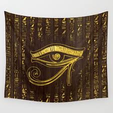 golden egyptian eye of horus and