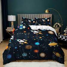 galaxy space bedding sets kids twin