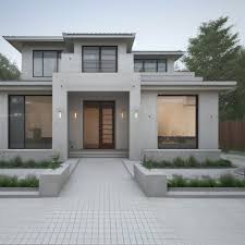 20 House Front Wall Cement Designs