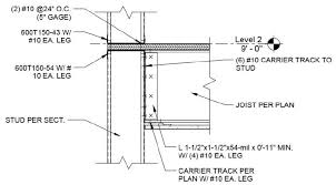 detail of ledger framing system as
