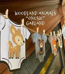woodland animal baby shower decorations