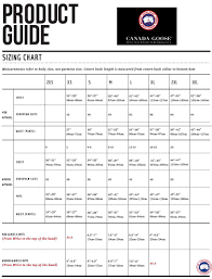 Size Chart Mens Jackets Canada Goose Jackets Size Chart