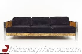 mid century cork and chrome sofa