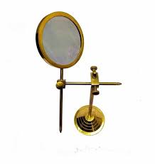 Vintage Brass Table Magnifying Glass On
