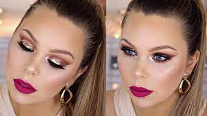 eve gold glitter makeup tutorial