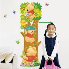 Details About Winnie The Pooh Growth Chart Wall Sticker Children Height Chart Measure Decal