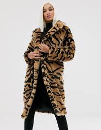 Faux Fur Coat Longline Coat