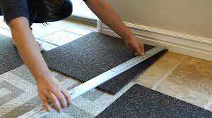 black commercial carpet tile flooring