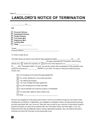 free lease termination letter 30 day