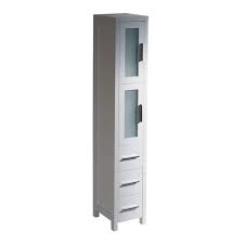 bathroom linen storage tower cabinet