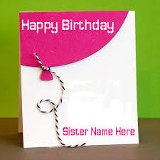 write name on birthday greeting card