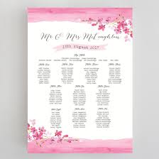 Cherry Blossom Wedding Seating Plan In 2019 Personalised