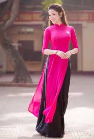 Image result for tranh ve thieu nu ao dai vn