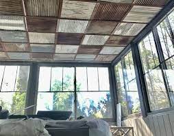 Corrugated Metal Ceiling Basement Ideas