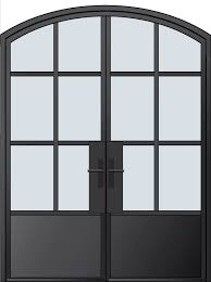 Arch Steel Glass Exterior Doors