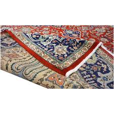 antique persian tabriz 9x13 ivory red