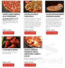 round table pizza menu in las vegas