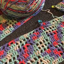 For My Light Summer Blanket I M Using Bernat Baby Blanket Tiny 5mm Hook And A Filet Style Alternating Squares Pattern So Far So Good Crochet