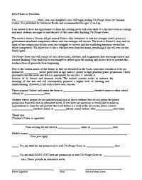 Free The Hunger Games Permission Slips For Reading Movie By Tracee