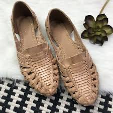 Details About Women S Modern Mexican Huaraches Sandals 100 Leather Closed Toe Boho Tan Sz 6
