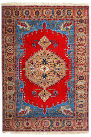 indian serapi design rug bright red