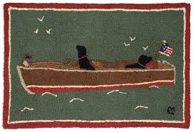 all aboard hand hooked wool rug
