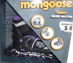 Mongoose Mg 087g L Girls Size Large Comfortable Inline Rollerblade Skates Pink