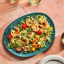 easy shrimp sci with zucchini noodles