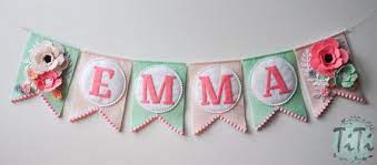 personalized felt baby pennant banner