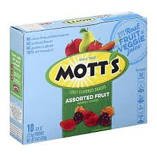 mott s orted fruit flavored snacks