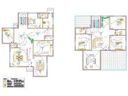 Electrical Design Of A Villa In Autocad
