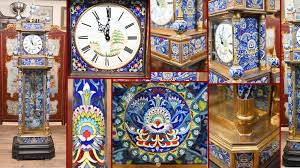 french cloisonne grandfather clock
