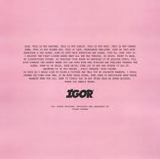 Tyler, the creator's new album igor custom cover art. Tyler The Creator Releases New Album Igor On Limited Vinyl