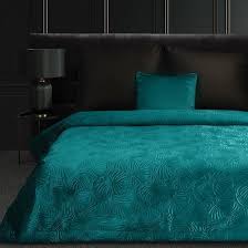 Large Turquoise Velvet Bedspread Super