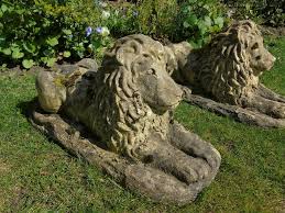 Recumbent Lion Stone Garden Ornaments
