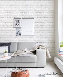 Removable Wallpaper White Brick Modern