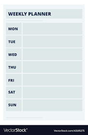 weekly planner week calendar template
