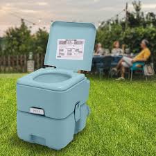 Jaxpety 5 3 Gal Porta Potty Portable Toilet Outdoor Camping Flush Toilet No Leakage Green