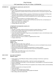 stockroom associate resume samples